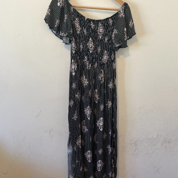 MAURICES | Women's Off The Shoulder Dress Black White Size Medium - Picture 1 of 9